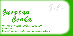 gusztav csoka business card